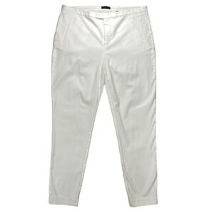 ATM Anthony Thomas Melillo Slim Fit Chino Pants Womens 8 White Stretch Preppy
